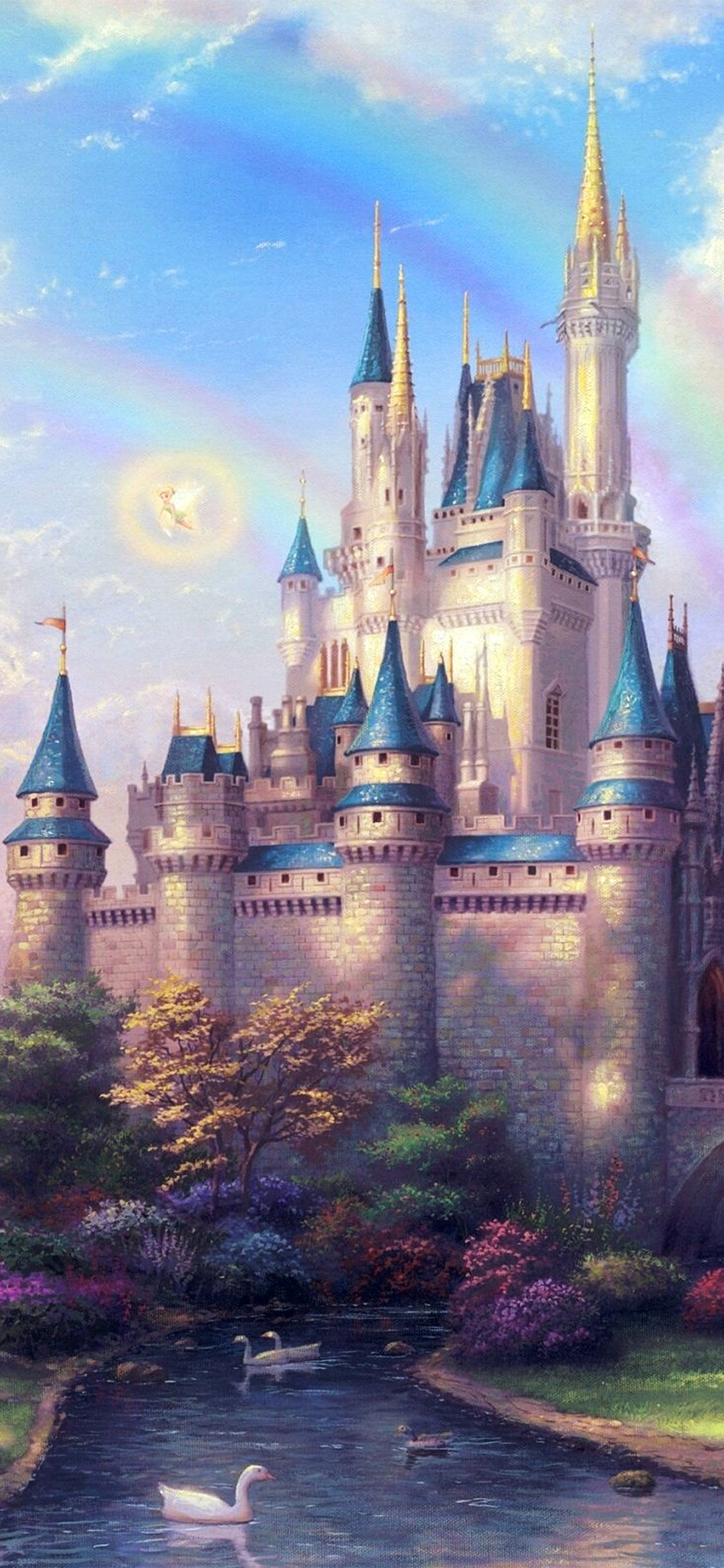 Fantasy Castle Illustration Cute Disney Wallpaper