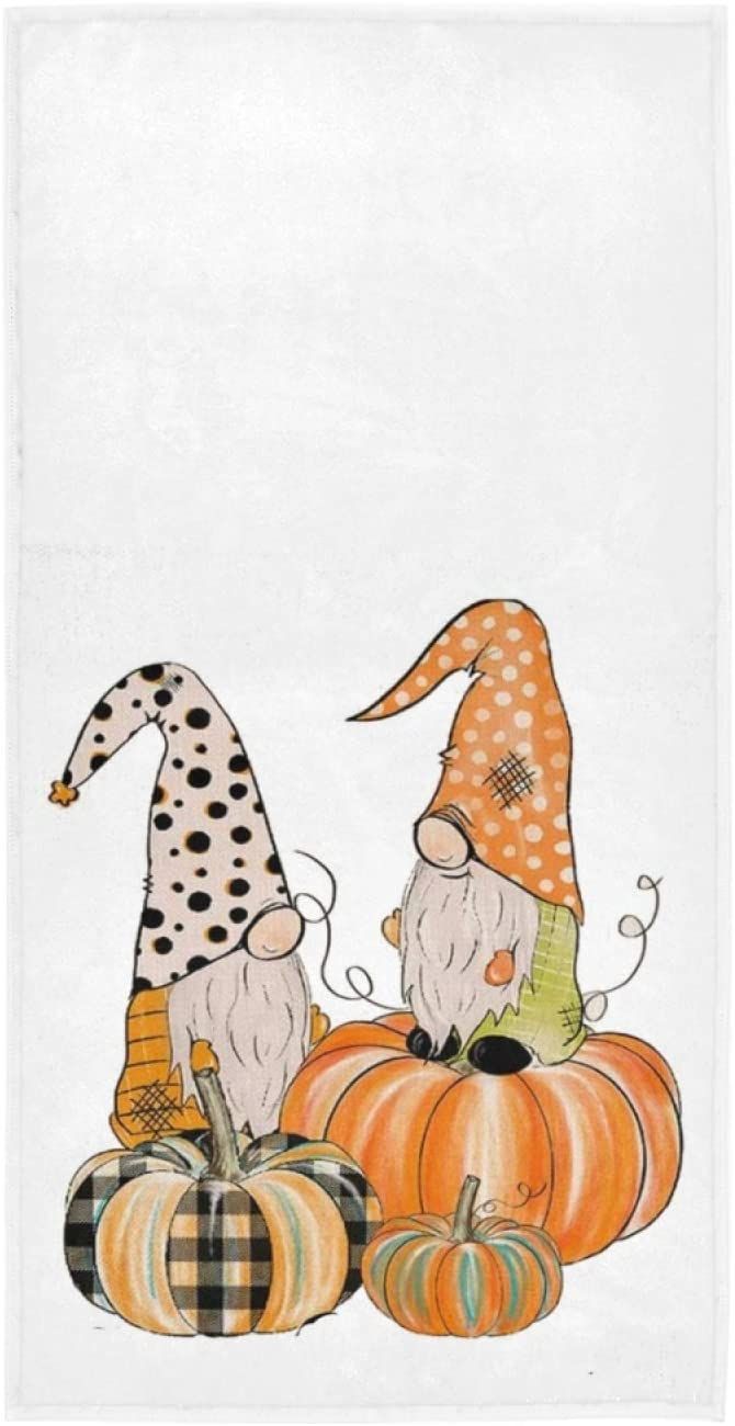 Yulife Autumn Gnomes Pumpkins Hand Towels Fall Thanksgiving Cute Thin Bathroom Towel Soft Extra Absorbent Gue. Gnome picture, Gnome wallpaper, Gnomes