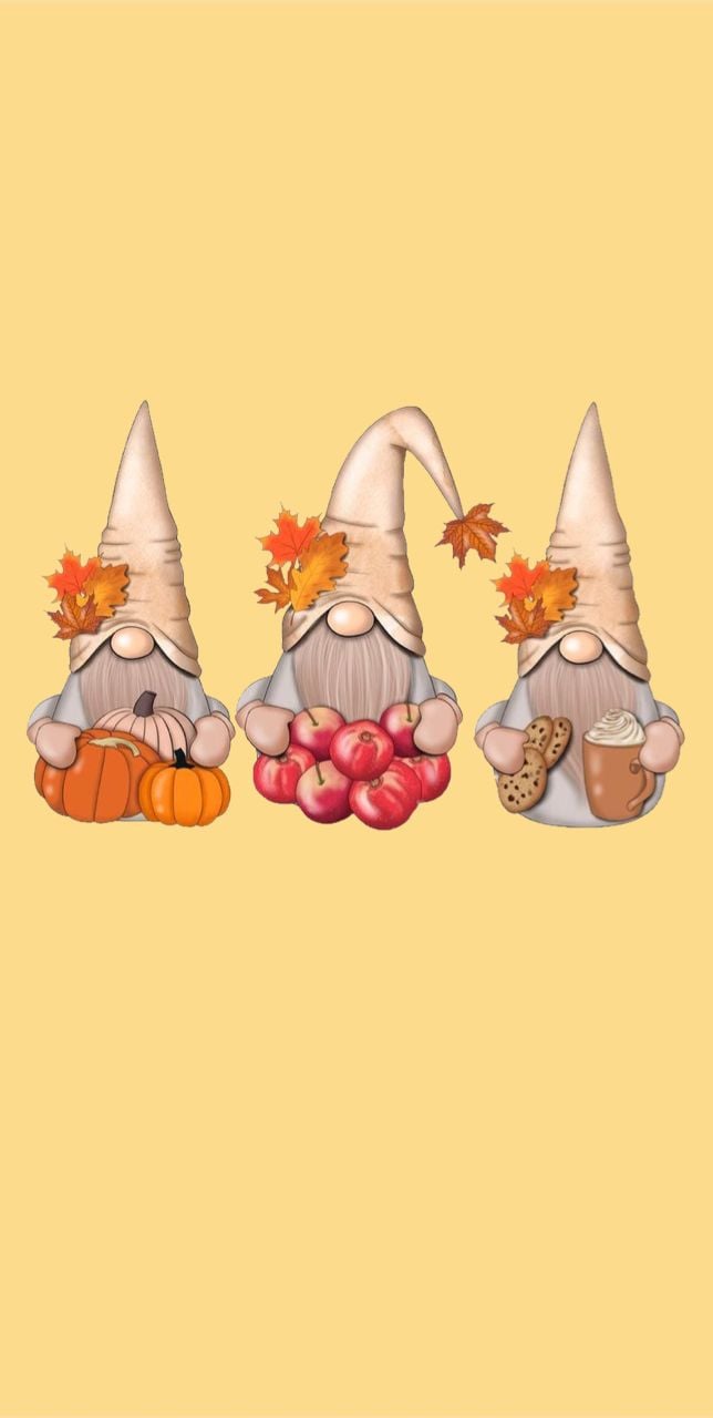 Gnomes. Gnome wallpaper, Fall wallpaper, Cute fall wallpaper