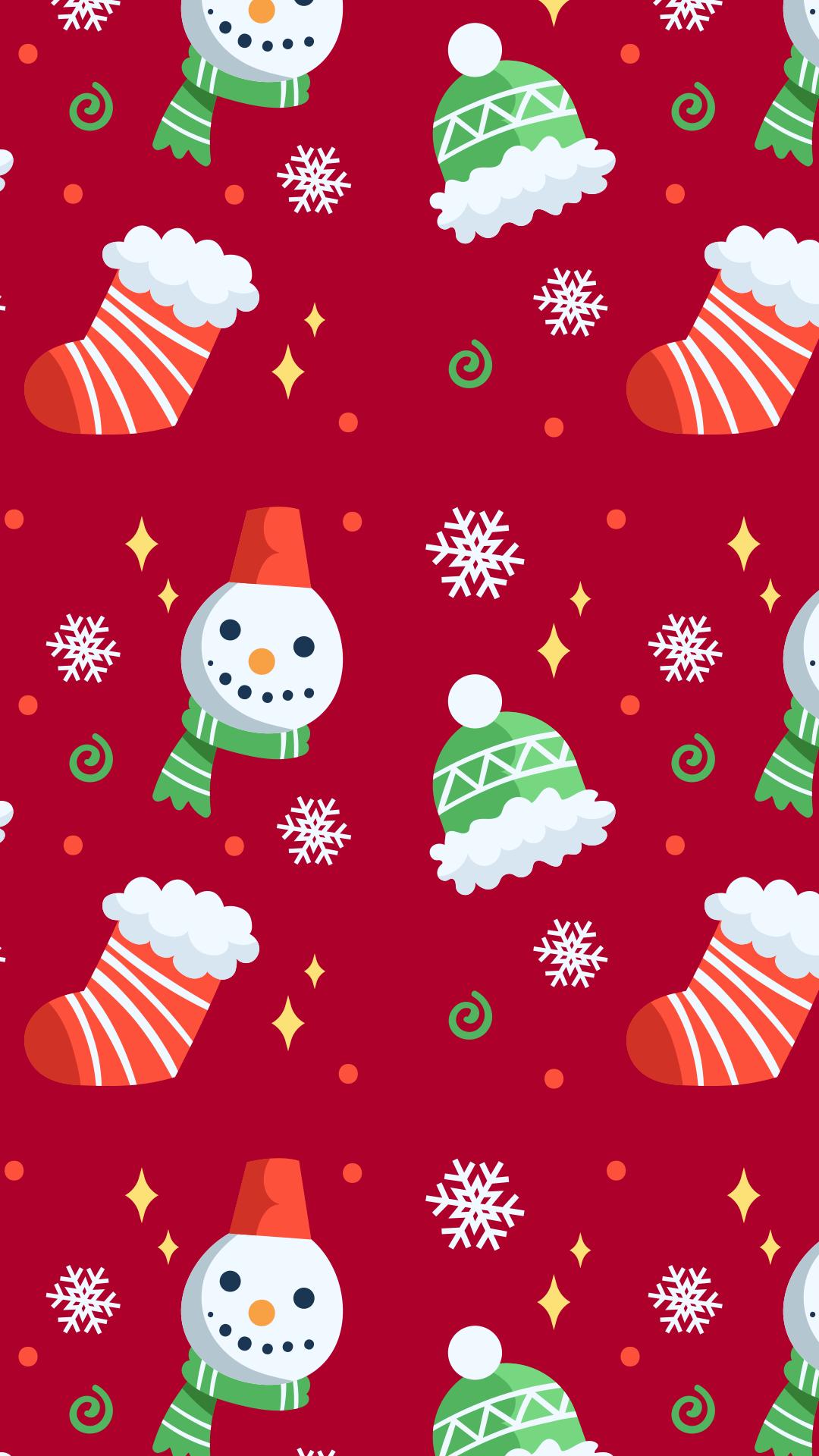 Christmas Pattern Holiday iPhone Wallpapers Free Download