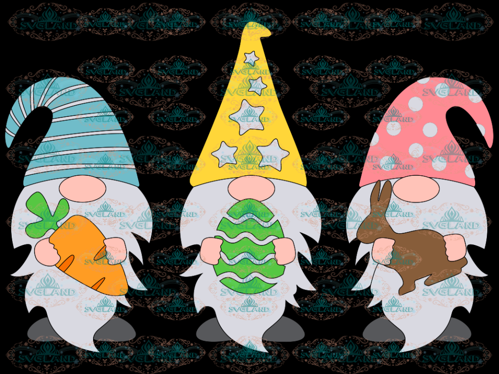 Easter Gnomes Svg, Easter Svg, Gnome Svg, Dxf, Png, Easter Clipart