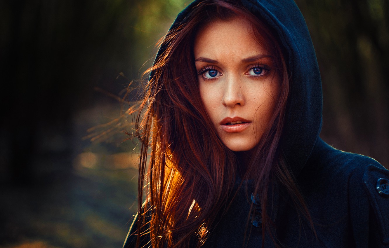 Photo Wallpaper Girl, , Beauty, Eyes, Woman, Mood, Model Blue Eyes