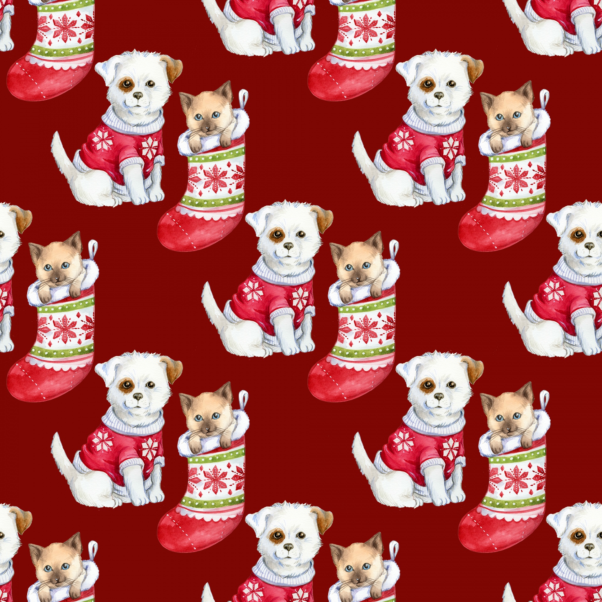 Christmas Puppy Kitten Free Photo Puppies Cartoon