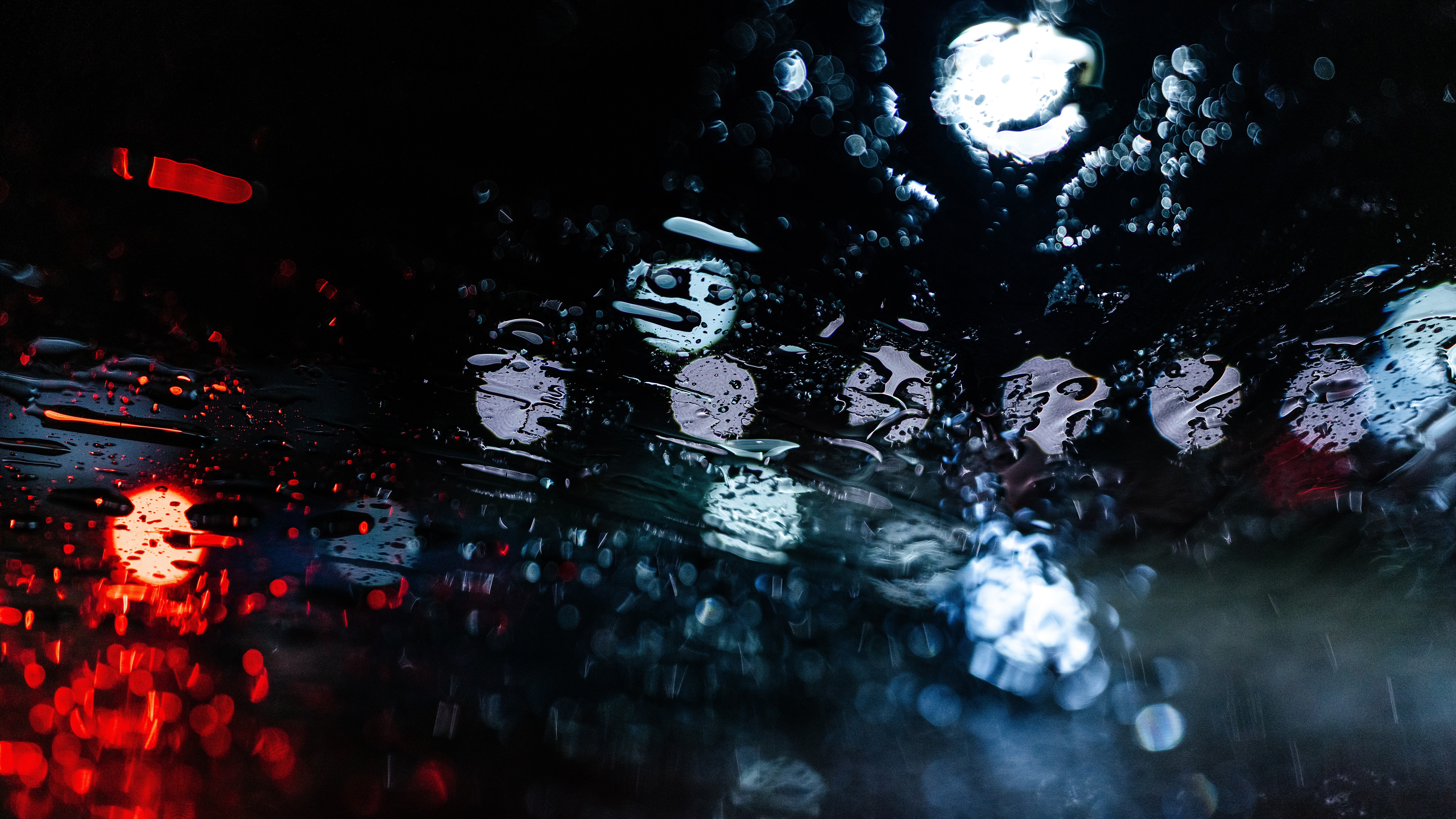 Rainy Nights Wallpaper 4k HD Bokeh