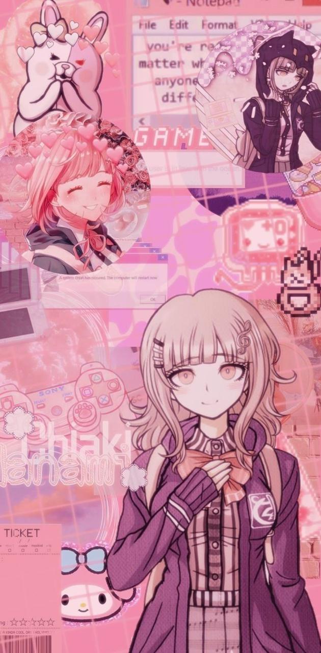 Chiaki Nanami Pink wallpaper