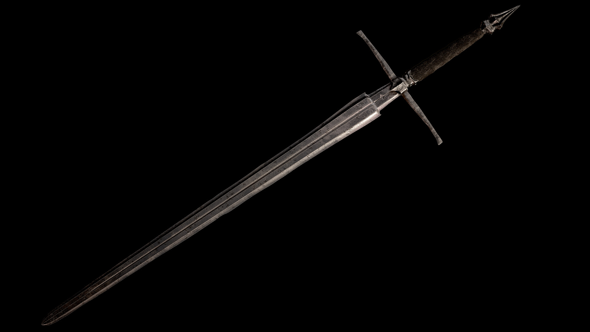 Средневековый двуручный меч Фламберг