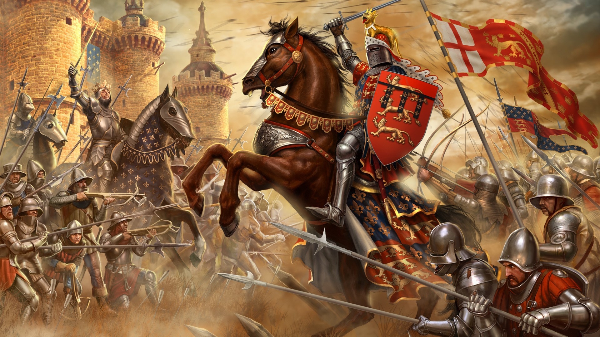 video games england knights france horses medieval 1920x1080 wallpaper
