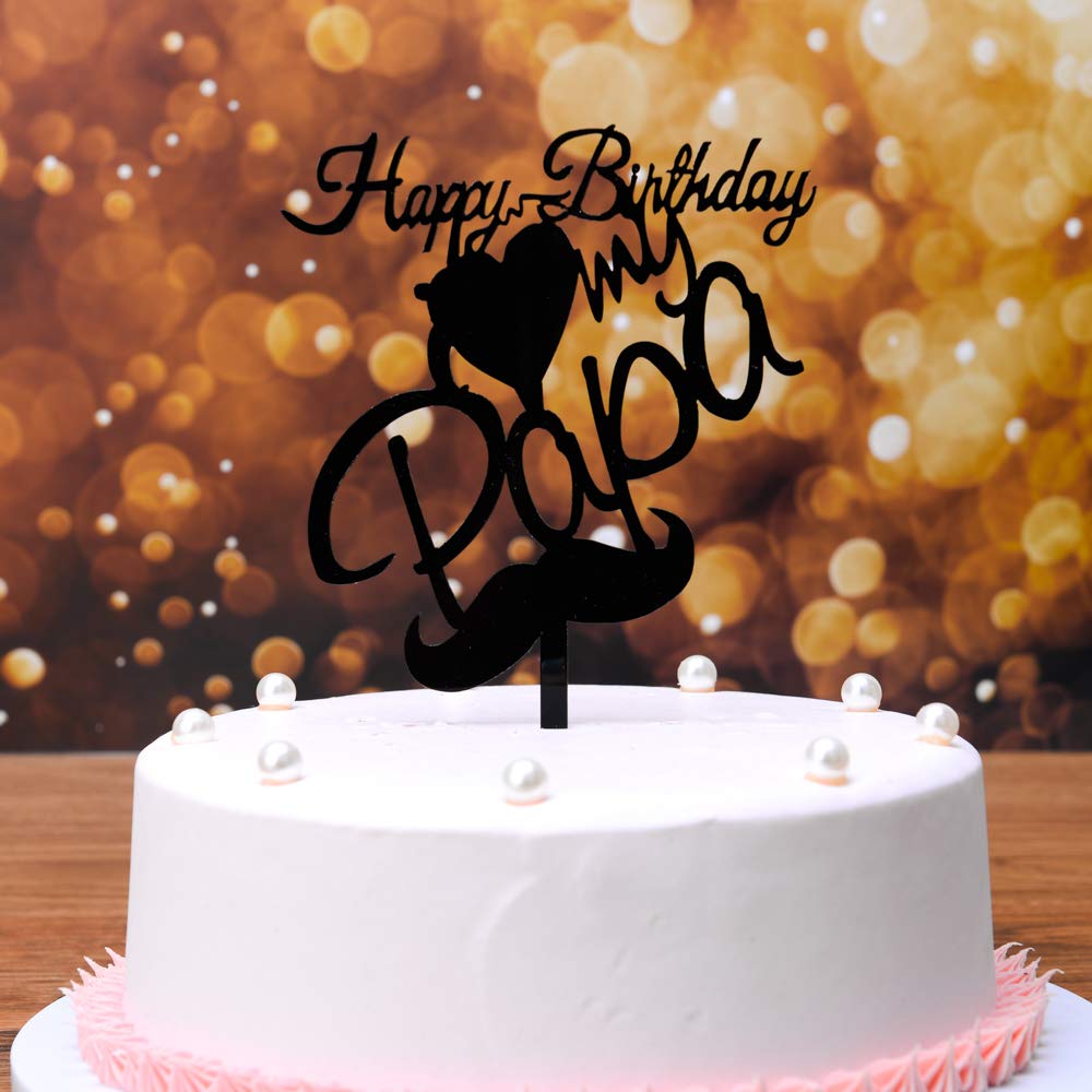 Happy Birthday My Papa Cake Topper, Dad Birthday Gift, Dad Birthday Card, Papa Birthday Present, Grocery & Gourmet Food