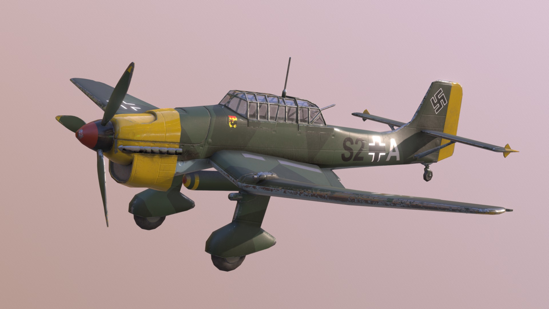 Junkers Ju 87 Stuka Royalty Free 3D model by Marcus Ryéll [5963aae]