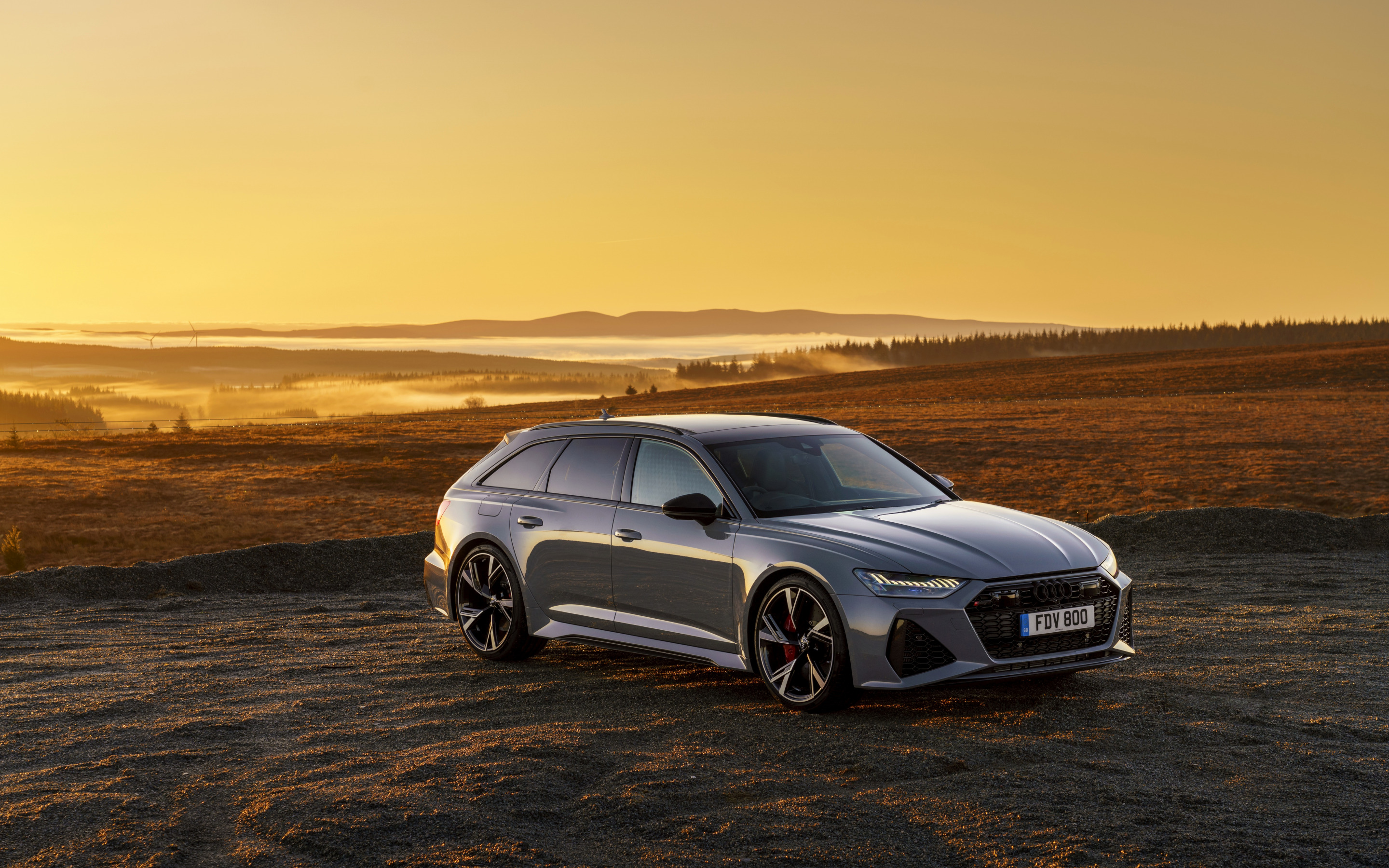 Download Wallpaper Audi RS6 Avant, 2020, Front View, Exterior, Gray Station Wagon, New Gray RS6 Avant, German Cars, RS6 UK Version, Audi For Desktop With Resolution 2880x1800. High Quality HD Picture Wallpaper