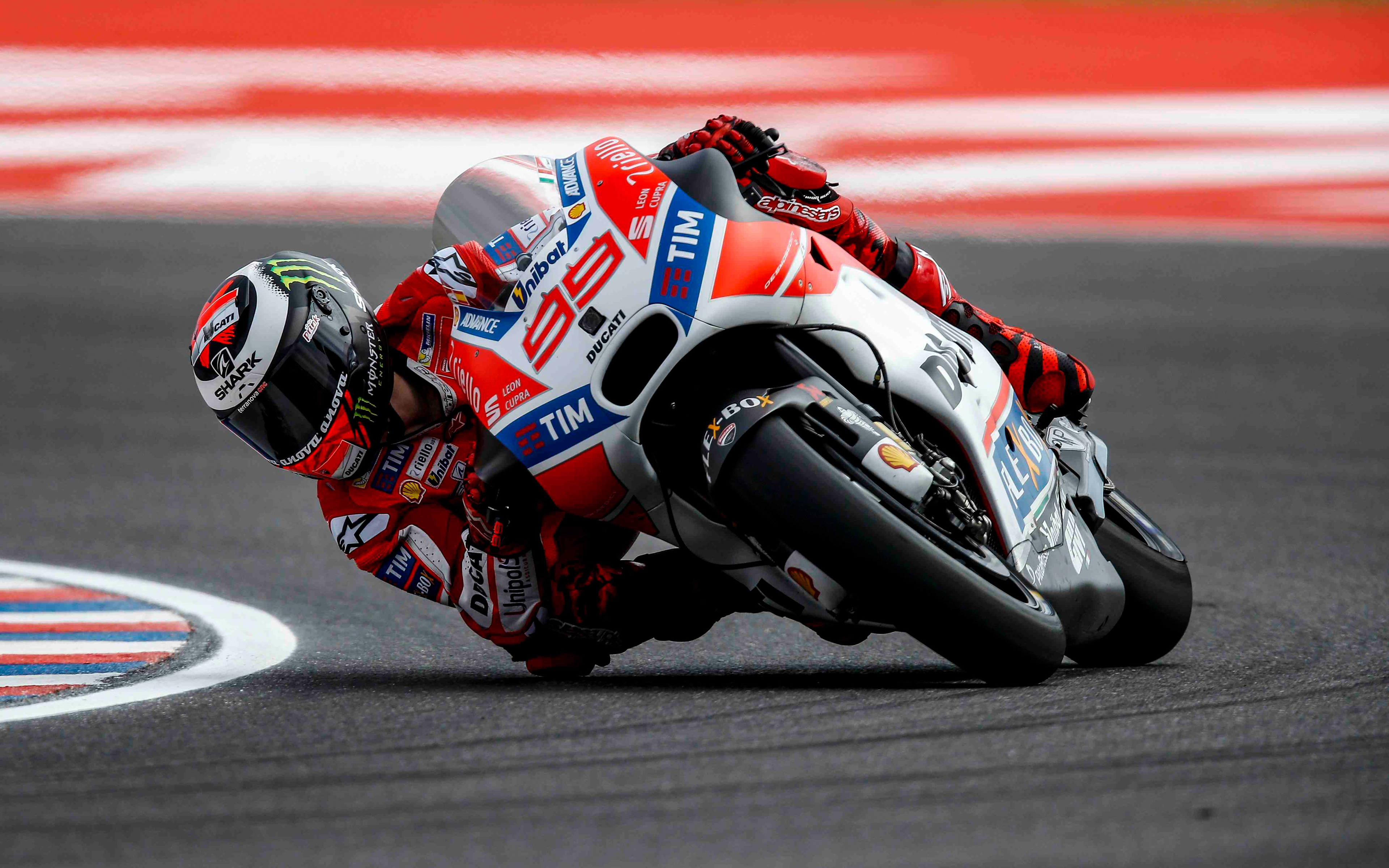 Download wallpaper Jorge Lorenzo, MotoGP, Ducati Corse, Spanish Racer, Ducati Desmosedici for desktop with resolution 3840x2400. High Quality HD picture wallpaper