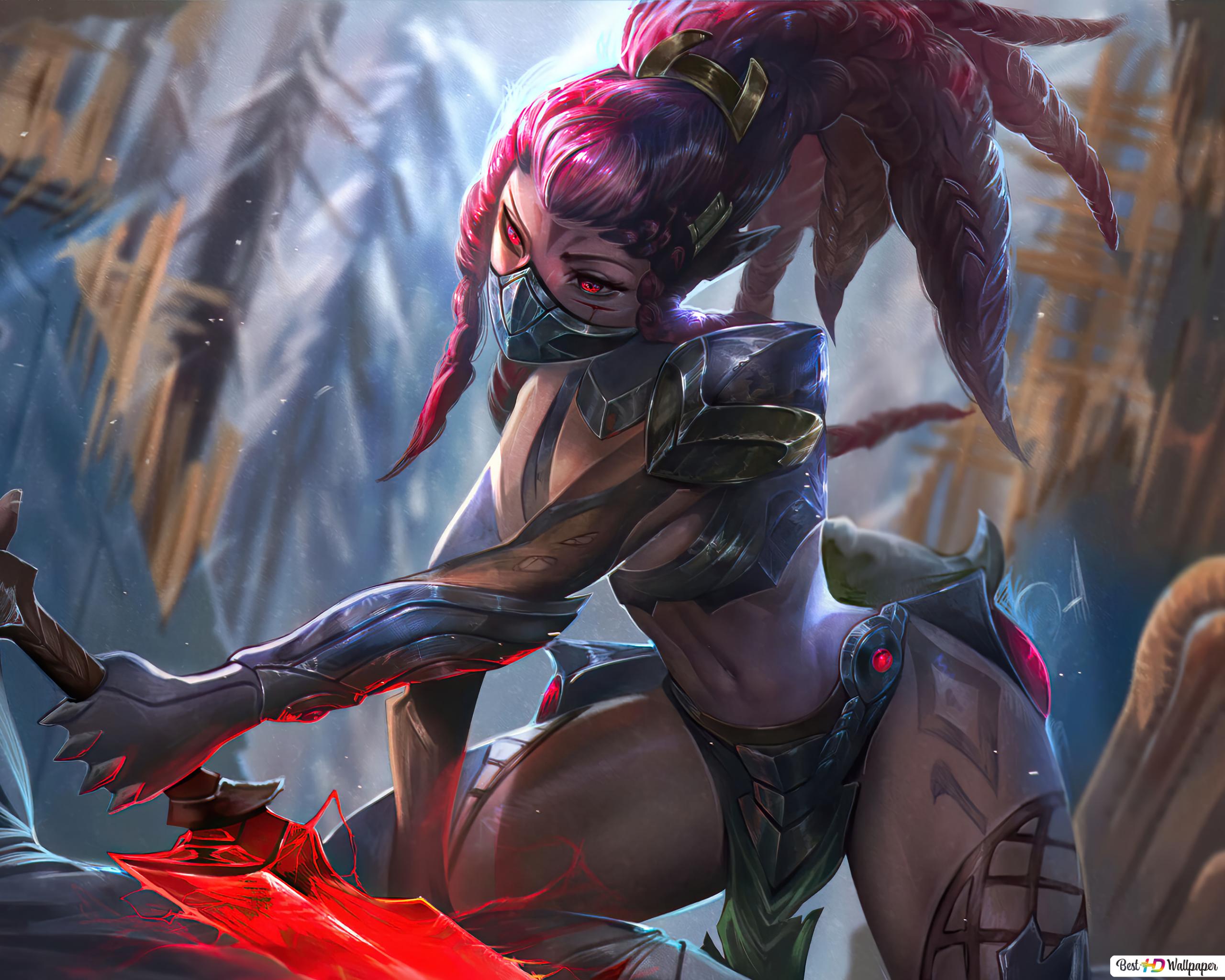 Headhunter 'Akali' of Legends (LOL) HD wallpaper download