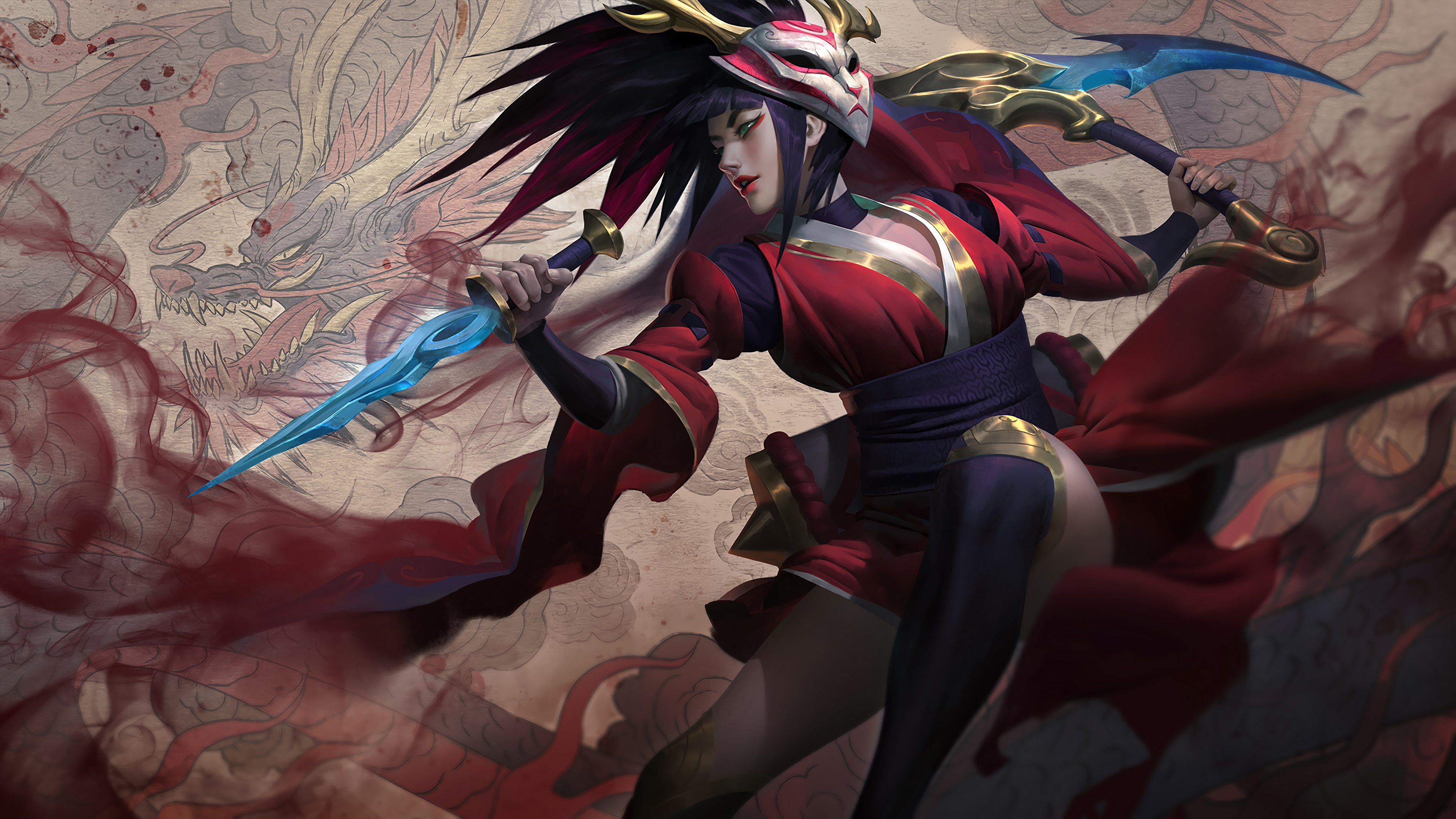 Blood Moon Akali 4k Ultra HD Wallpaper