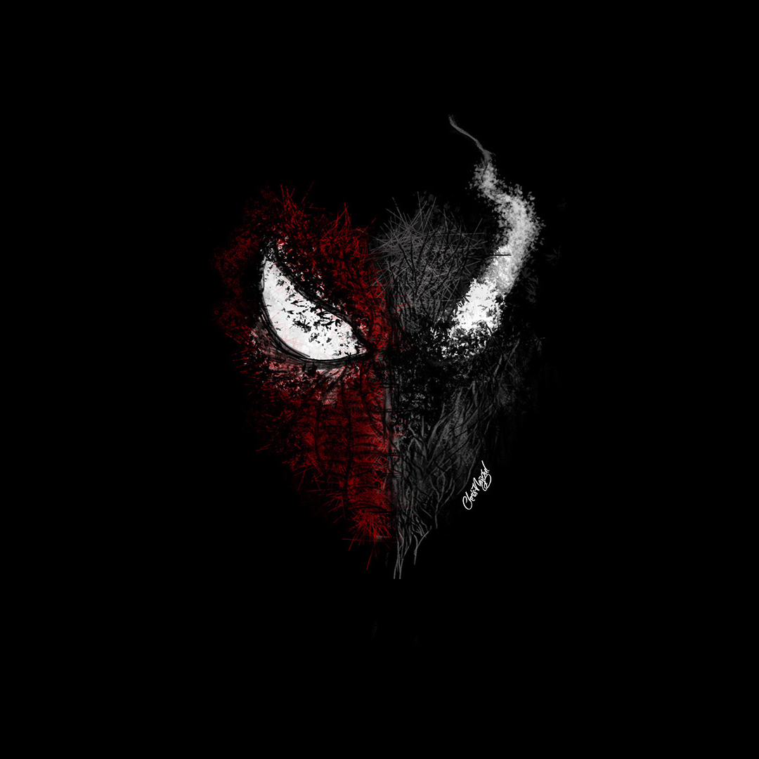 Download 1080x1920 Wallpaper Spider Man Venom, Minimal, Face Off, Digital Artwork, Samsung Galaxy S4, S5, Note, Sony Xperia Z, Z1, Z2, Z3, Htc One, Lenovo Vibe, Google Pixel 2, Oneplus 5, Honor 9, Xiaomi