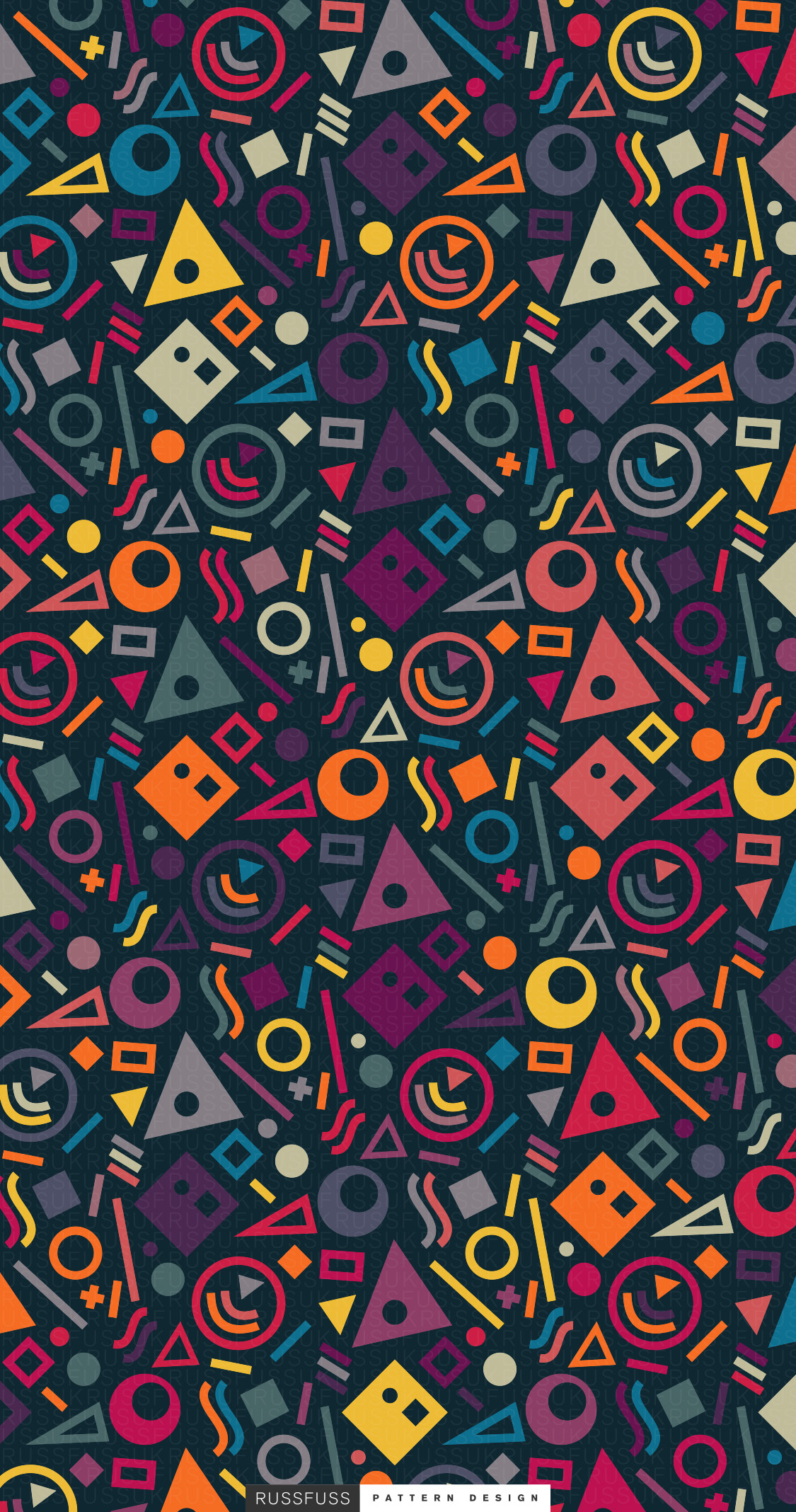 Phone Wallpaper. Russfuss Pattern Design