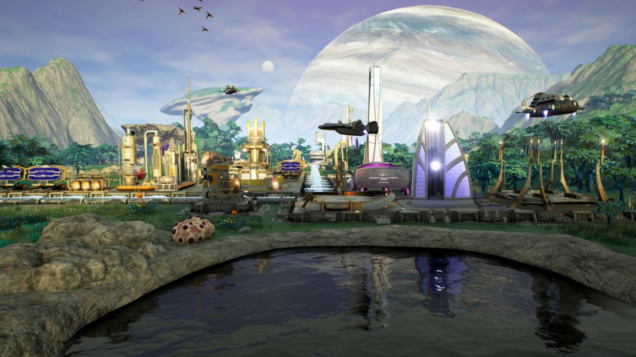 AVEN COLONY City Building Sci Fi Futuristic Detail Technics Strategy 1avon Colony Cities Wallpaperx1440