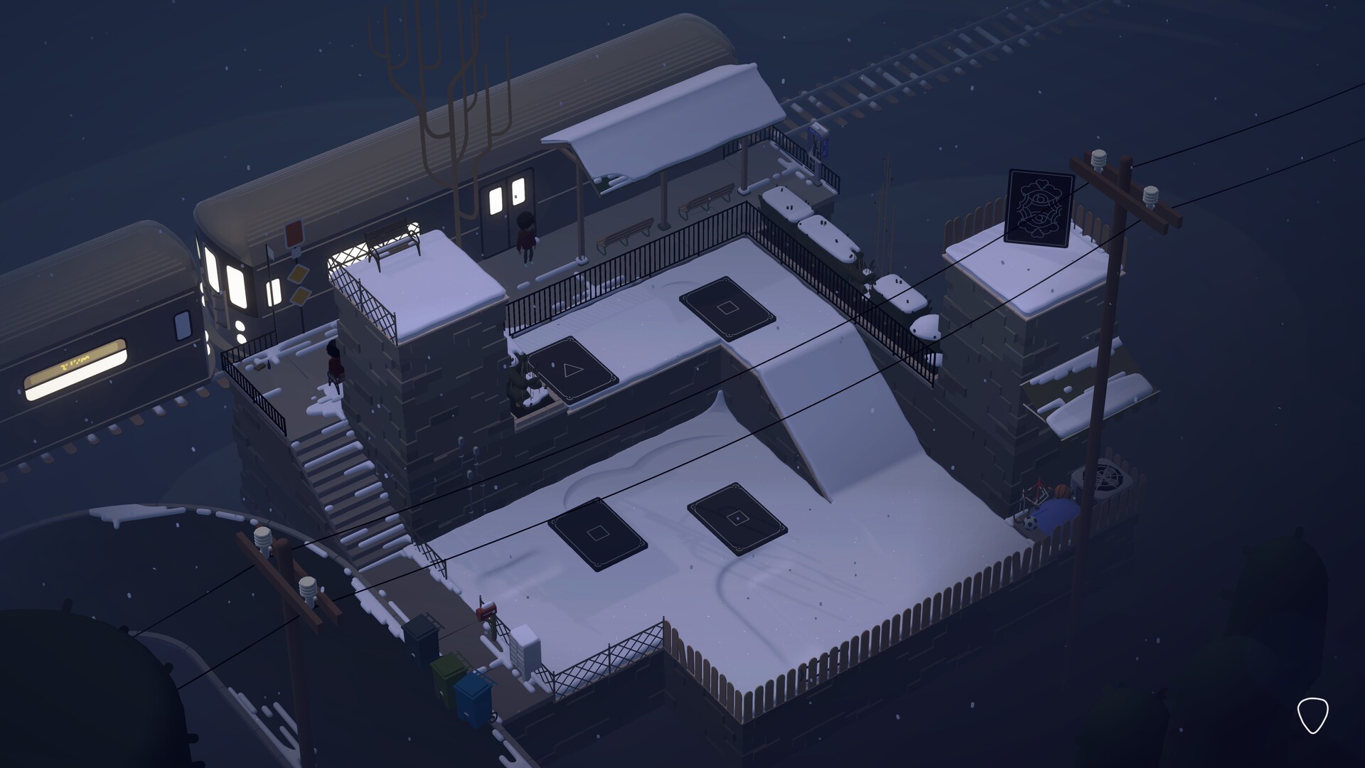 Where Cards Fall Night Snowy, Cory Allen Davis