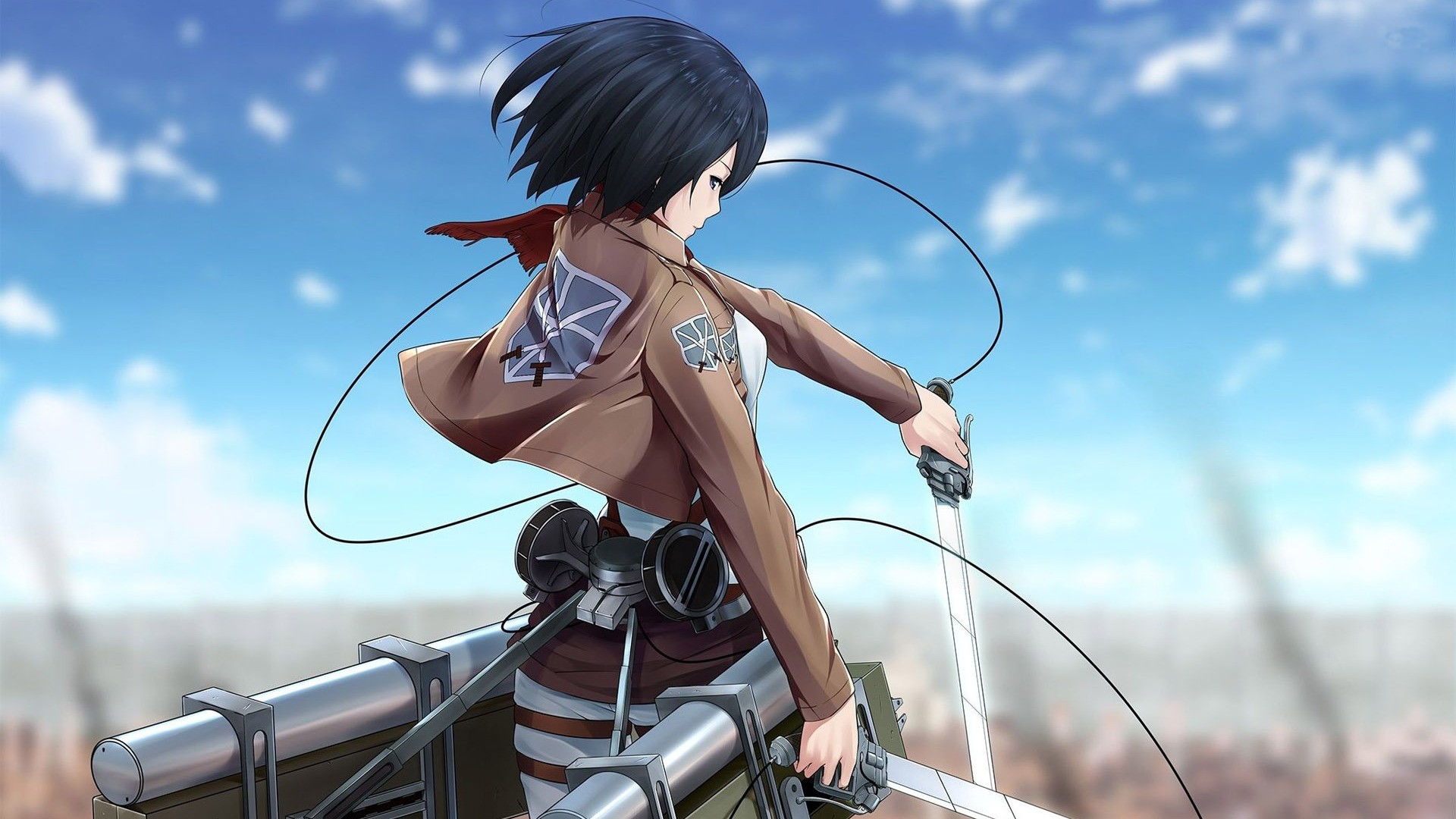 shingeki no kyojin mikasa ackerman anime anime girls HD wallpaper, Background