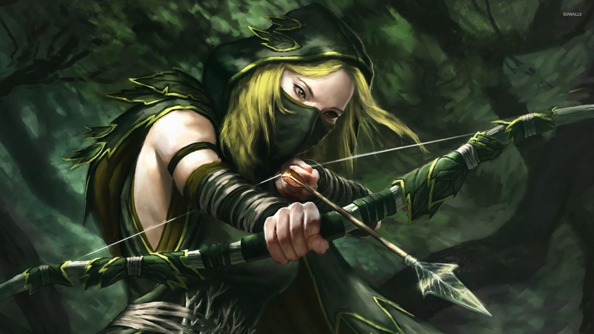 girls bow and arrow wallpaper