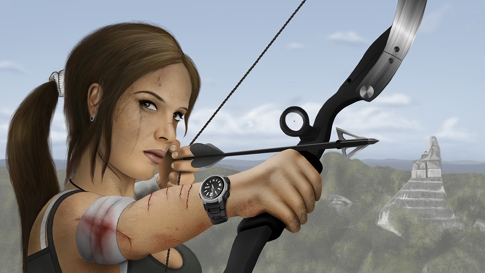 Desktop Wallpaper Girls Tomb Raider 2013 Archers Lara 1920x1080