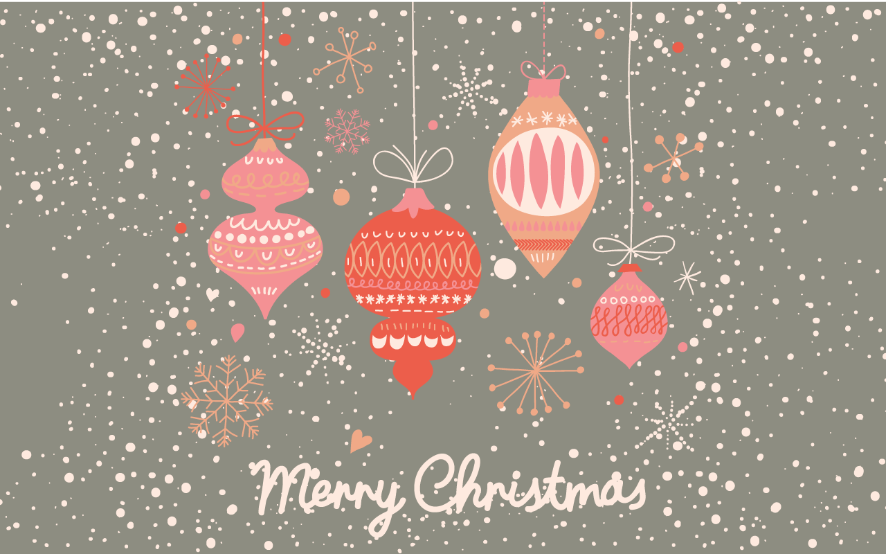 Free download Retro ornaments and snow Cute Christmas desktop [1280x800] for your Desktop, Mobile & Tablet. Explore Christmas Picture For Desktop Background. Free Holiday Computer Wallpaper, Christmas Desktop Free