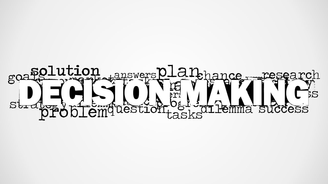 Decision Making Word Cloud Picture for PowerPoint