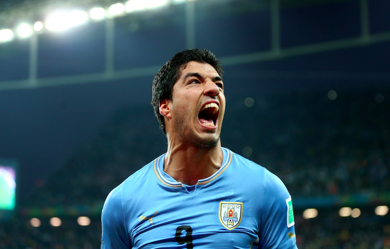 Wallpaper Football, Brazil, Football, Sport, Player, Goal, Brasil, FIFA, FIFA, Uruguay, Uruguay, Player, Luis Suarez, Luis Alberto Suárez Díaz, World Cup 2014, World Cup - for desktop, section спорт