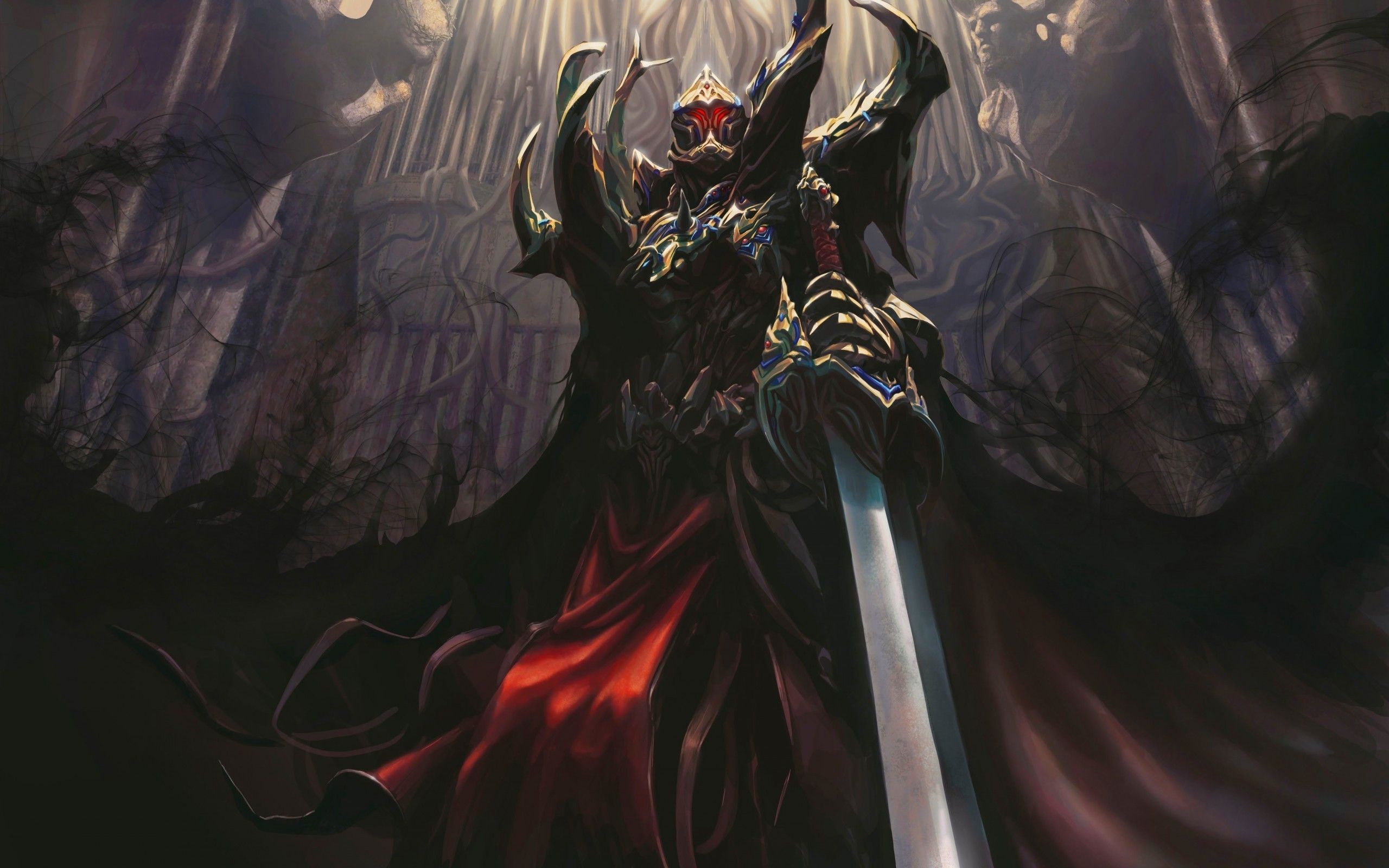 Knights shadows fantasy art armor artwork swords wallpaper. Dark warrior, Dark knight wallpaper, Fantasy demon