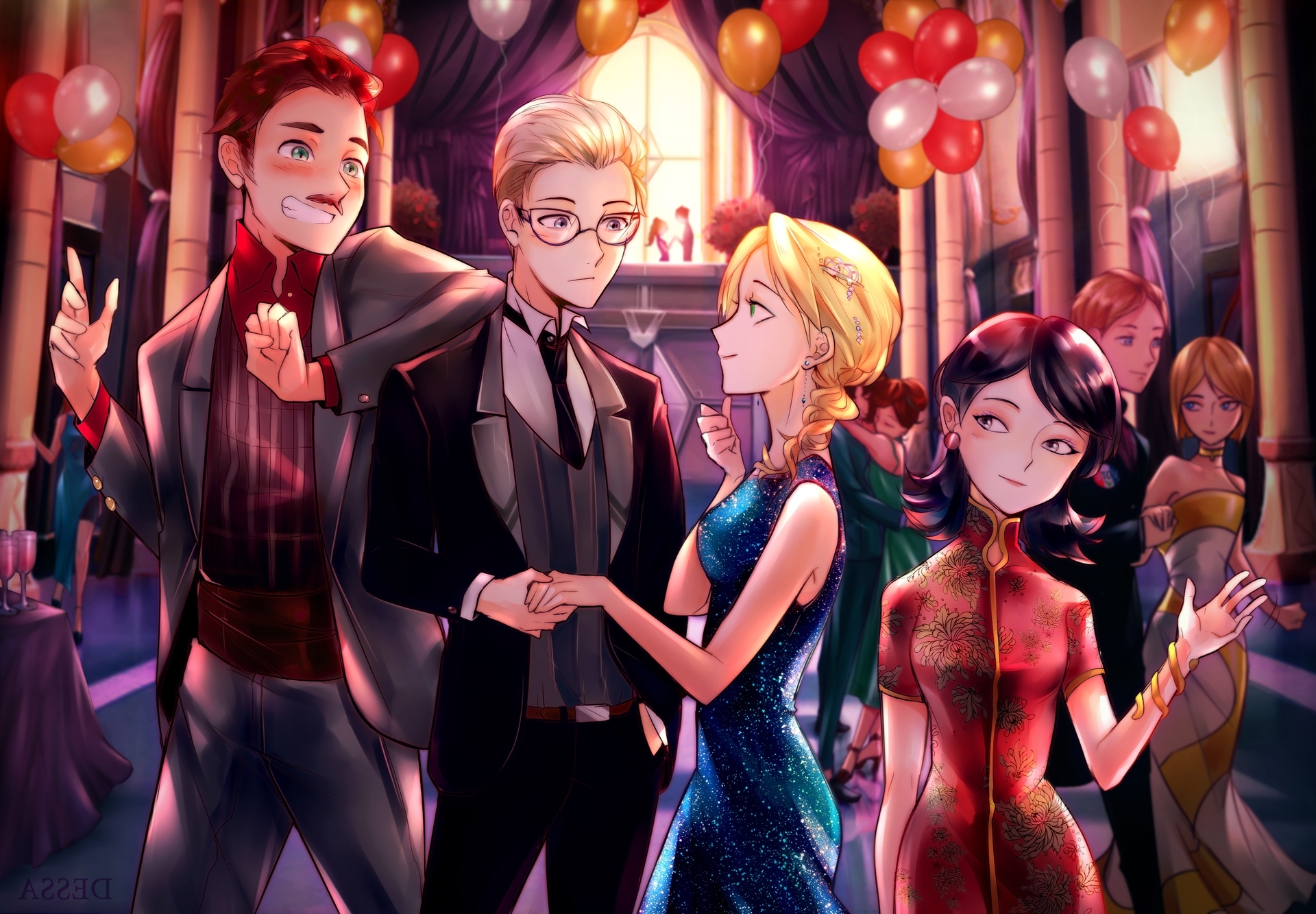 Wallpaper Anime Style, Tom Dupain, Emilie Agreste, Miraculous Ladybug:1920x1333