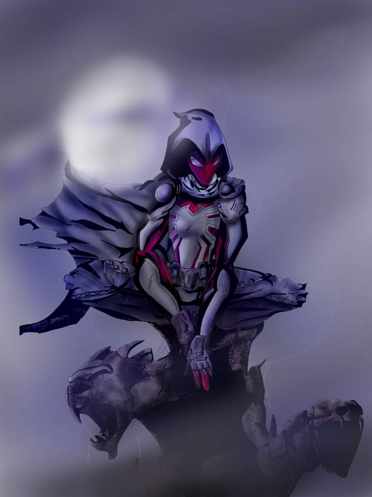 Arachknight The Night Spider (First Digital Painting). Spider Man Amino