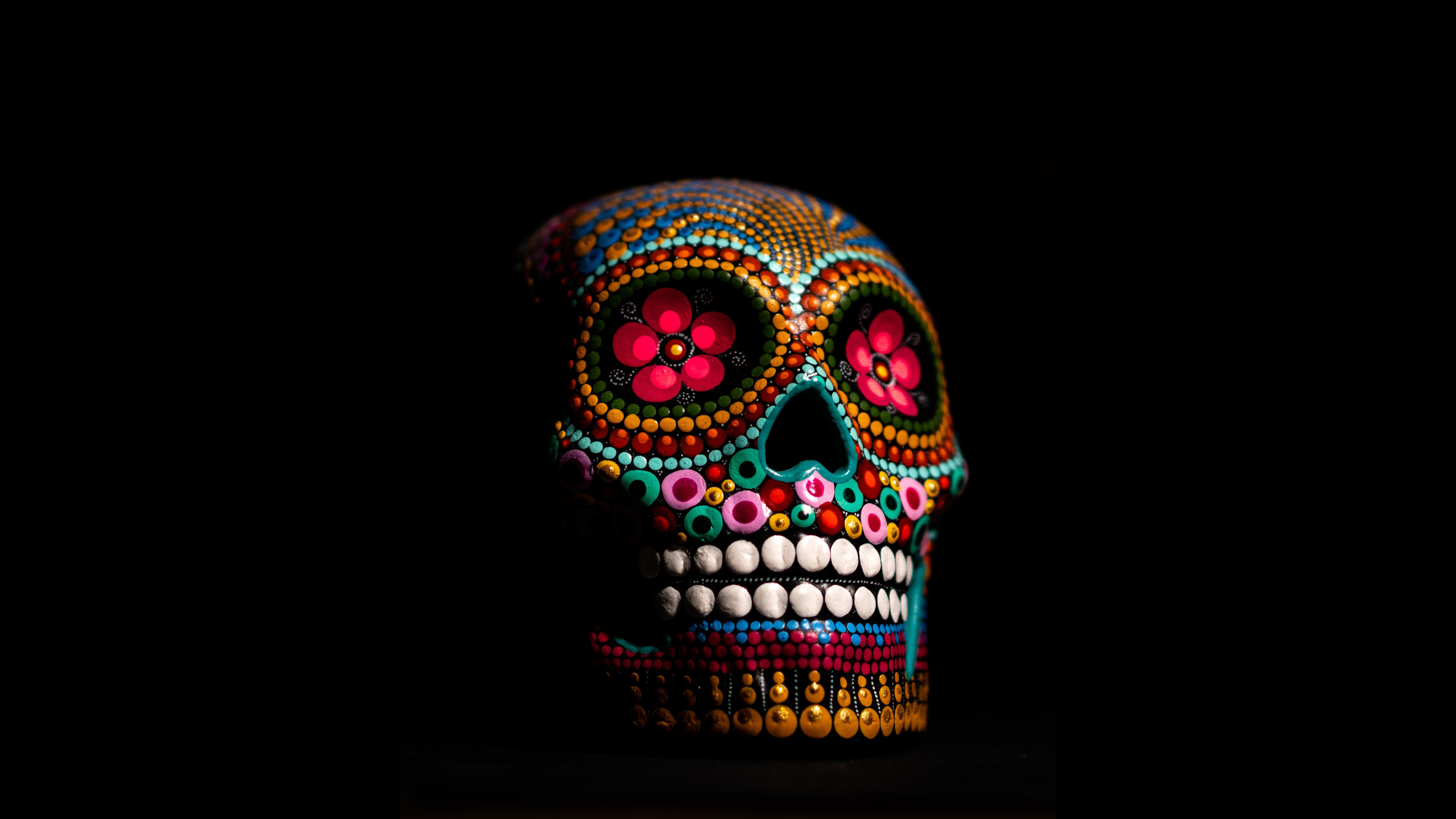 Multi Color Skull 4k, HD Artist, 4k Wallpaper, Image, Background, Photo and Picture