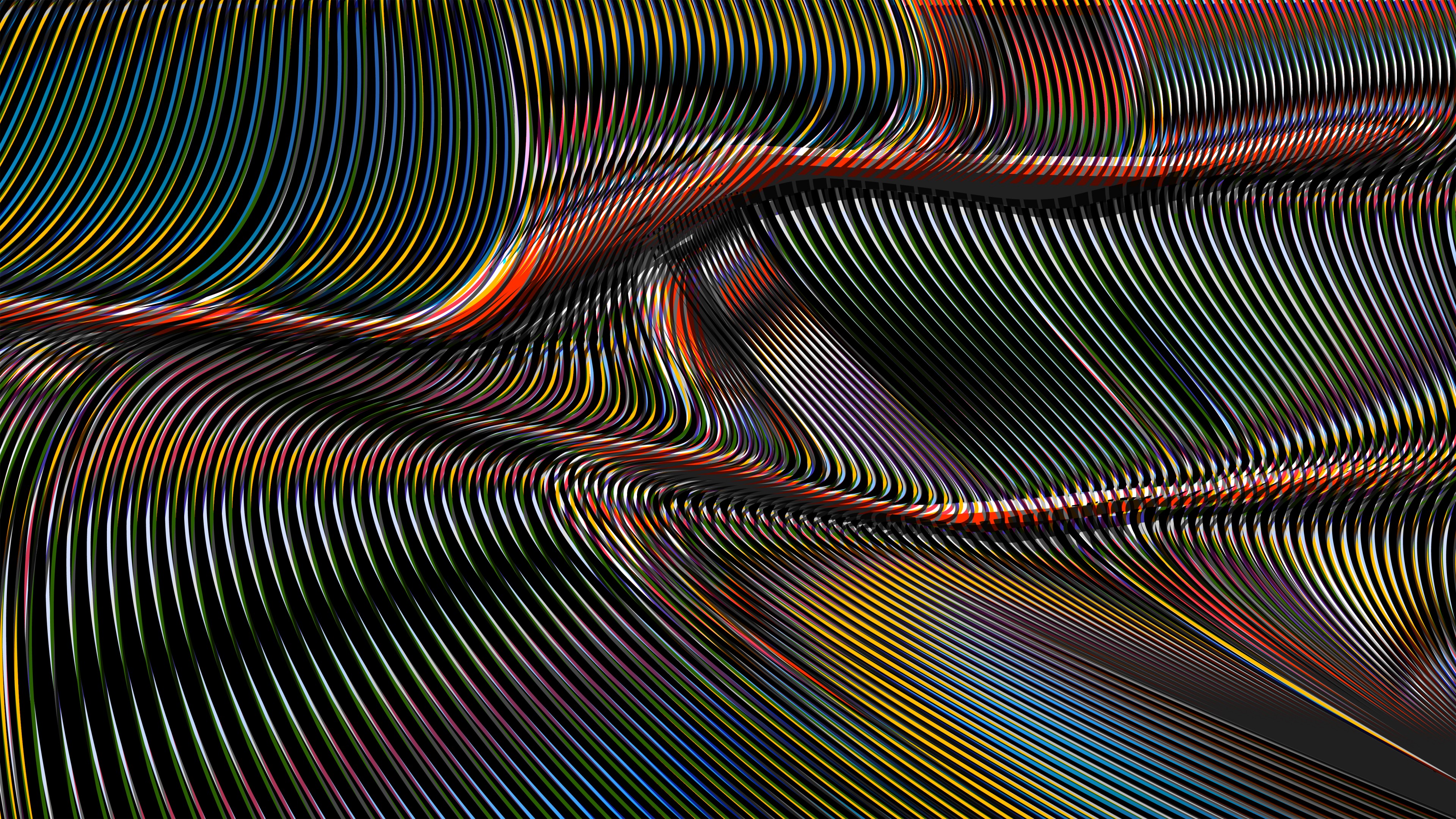 Multicolor Lines 4K 5K HD Abstract Wallpaper