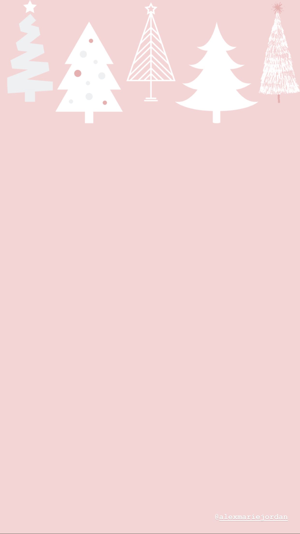 Pink Christmas Tree Wallpaper