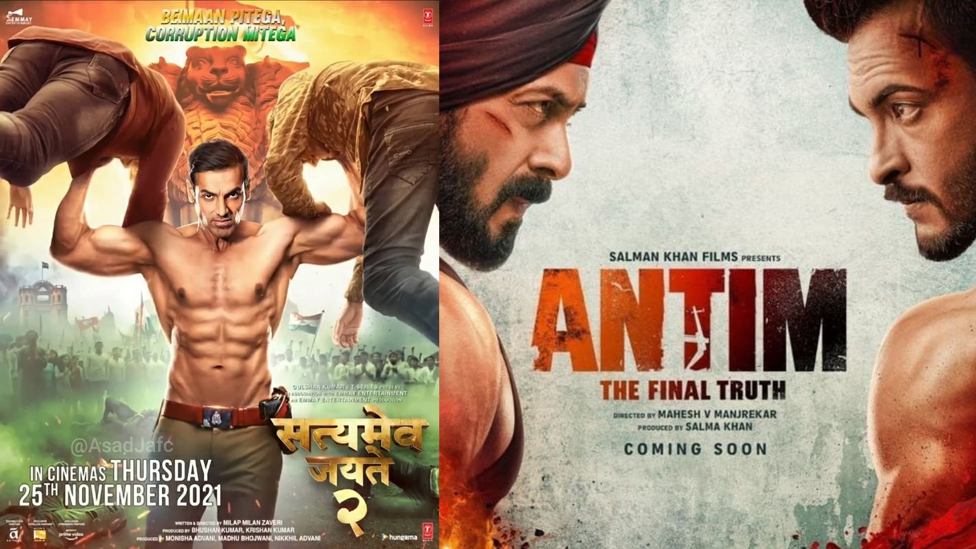 Satyameva Jayate 2 and Antim to experience a clash at box office in November
