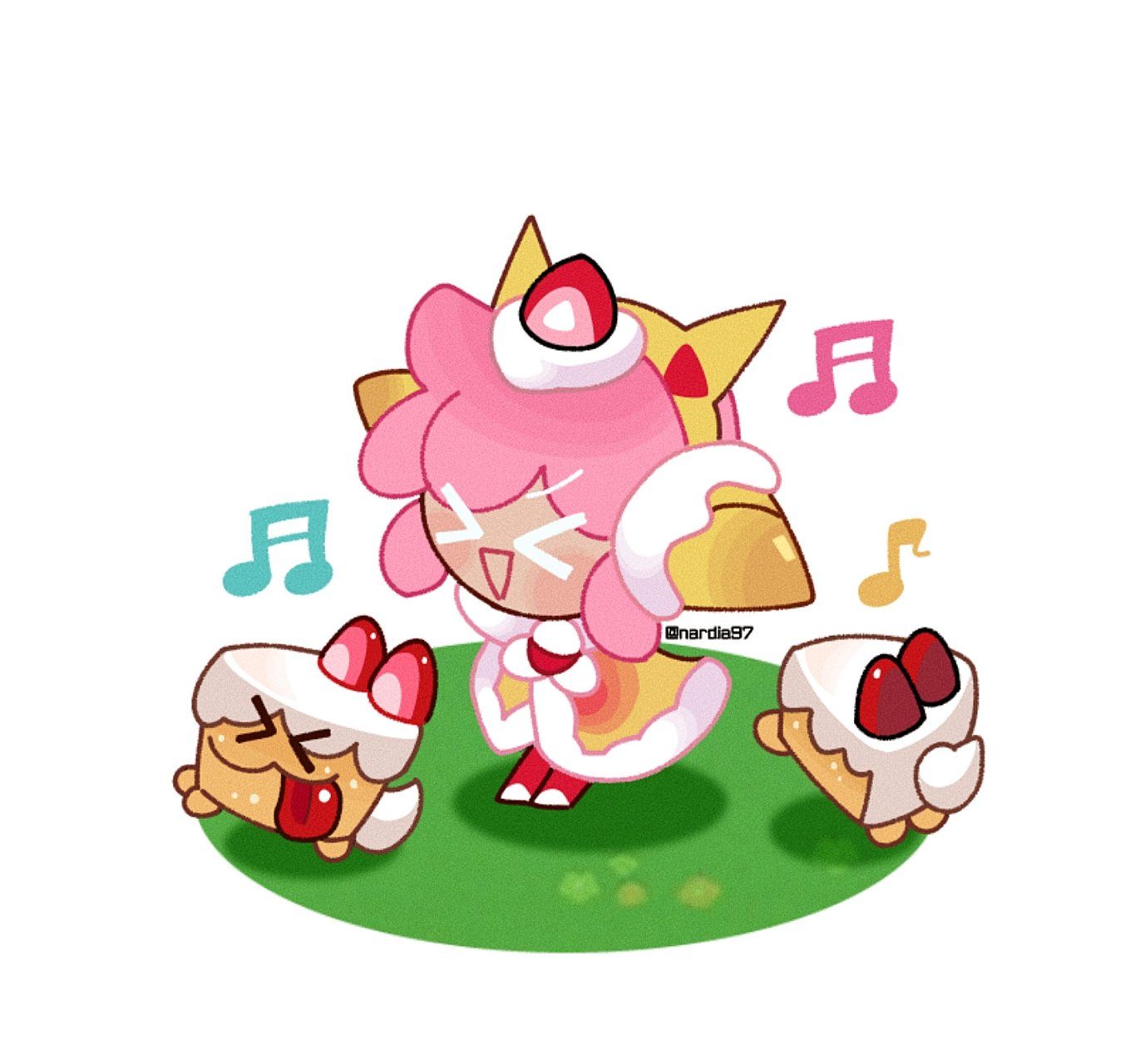 쿠키런!. Cookie run, Strawberry crepes, Character design