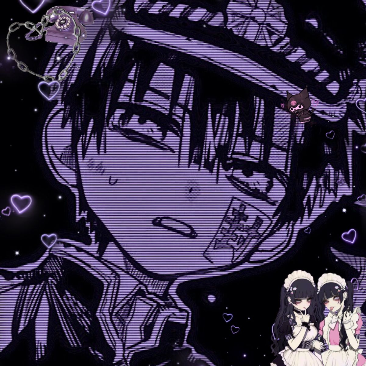 𝐀𝐍𝐈𝐌𝐄 𝐈𝐂𝐎𝐍  Dark anime, Anime icons, Gothic anime