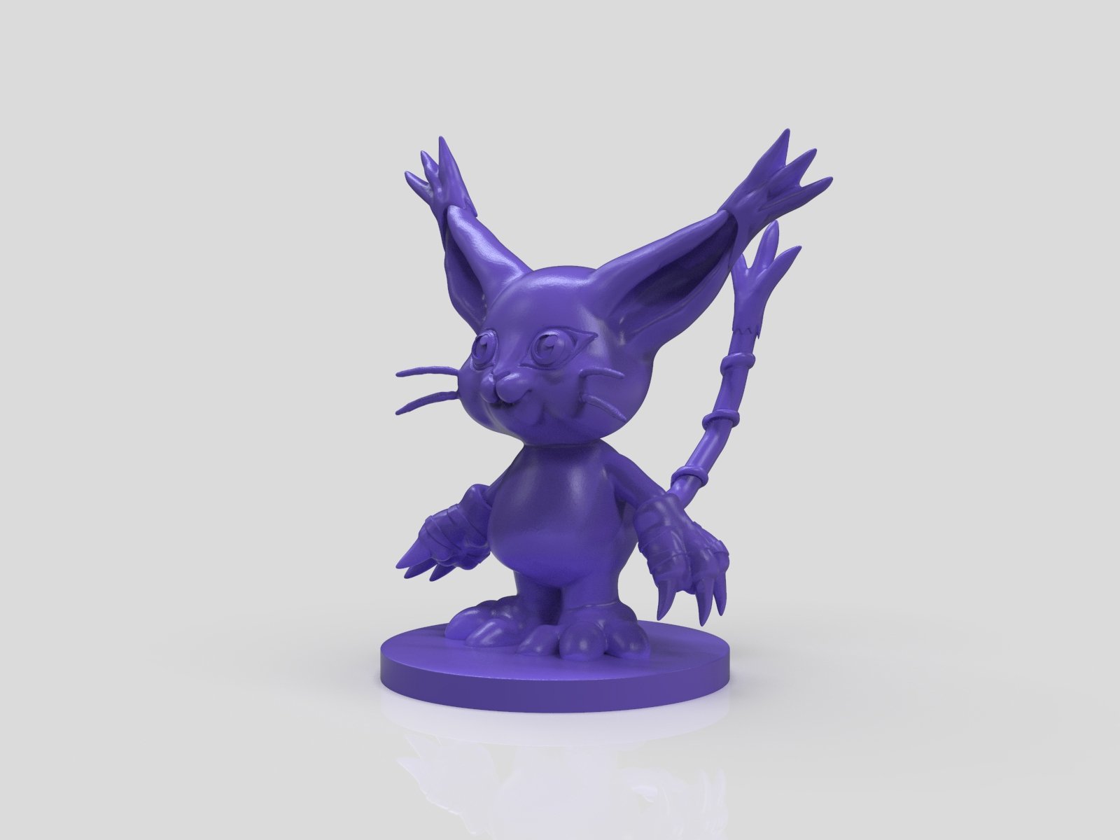 Gatomon Figurine Print Ready 3D Model