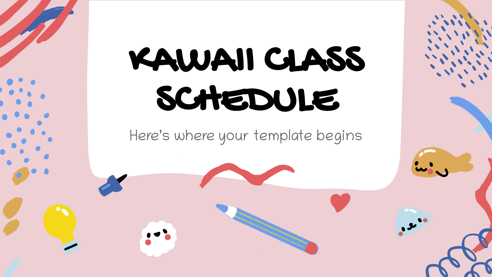 Kawaii Class Schedule Google Slides & PowerPoint
