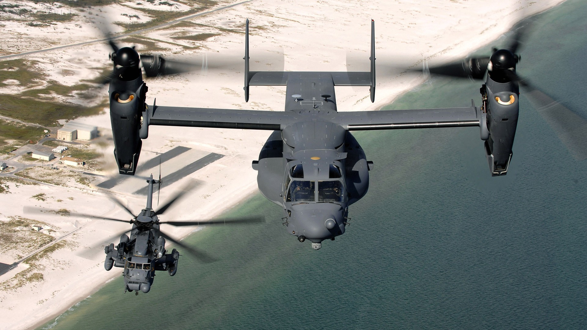 machine Gun, Helicopters, V 22 Osprey, Military Wallpaper HD / Desktop and Mobile Background