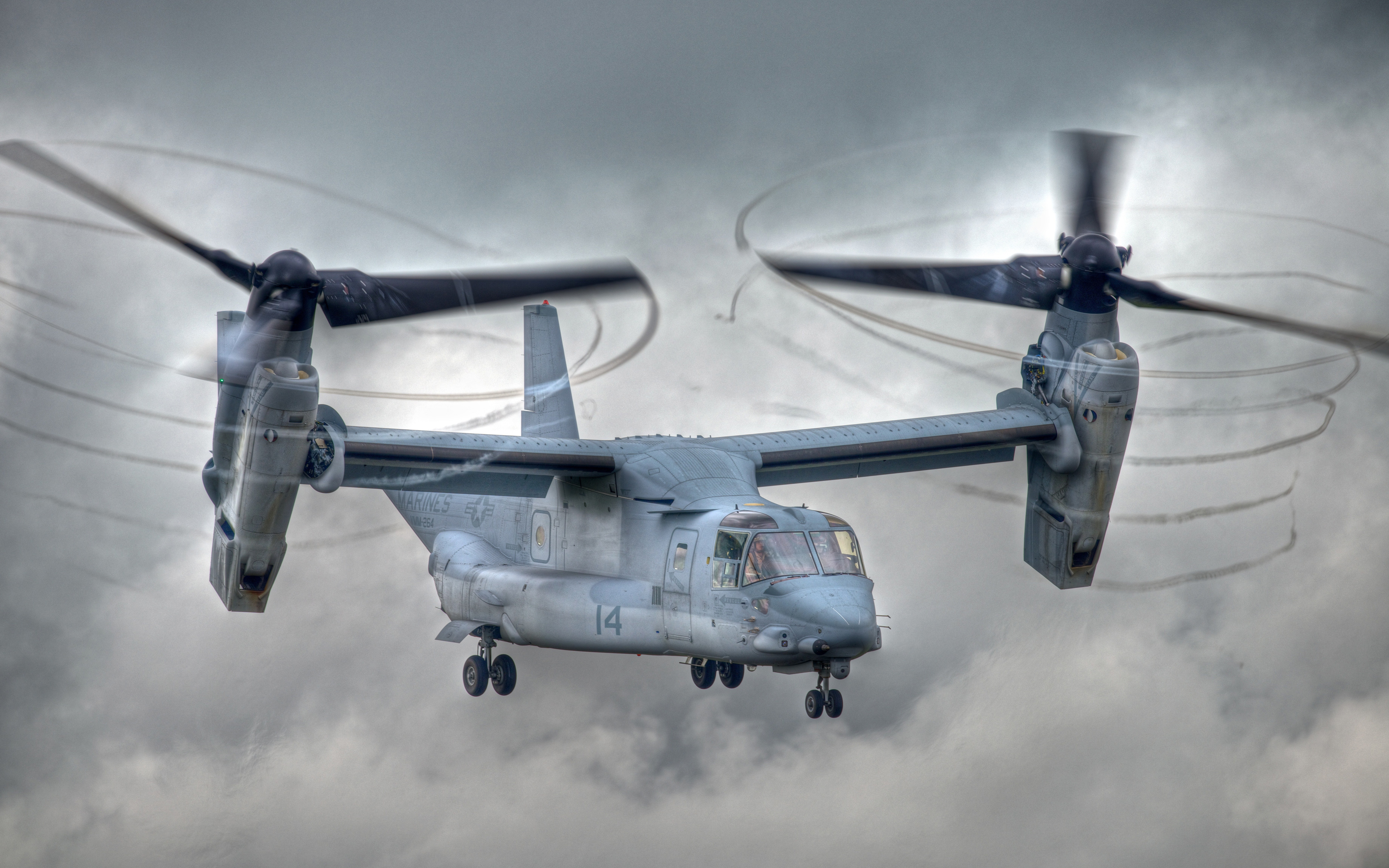 Download Wallpaper Bell V 22 Osprey, Tiltrotor Military Aircraft, Combat Helicopter, US Navy, USA, Bell For Desktop With Resolution 3840x2400. High Quality HD Picture Wallpaper