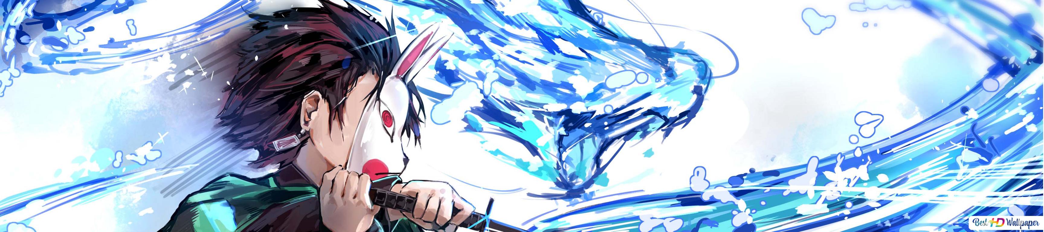 Demon Slayer: Tanjiro's water breathing- Dragon form HD wallpaper download
