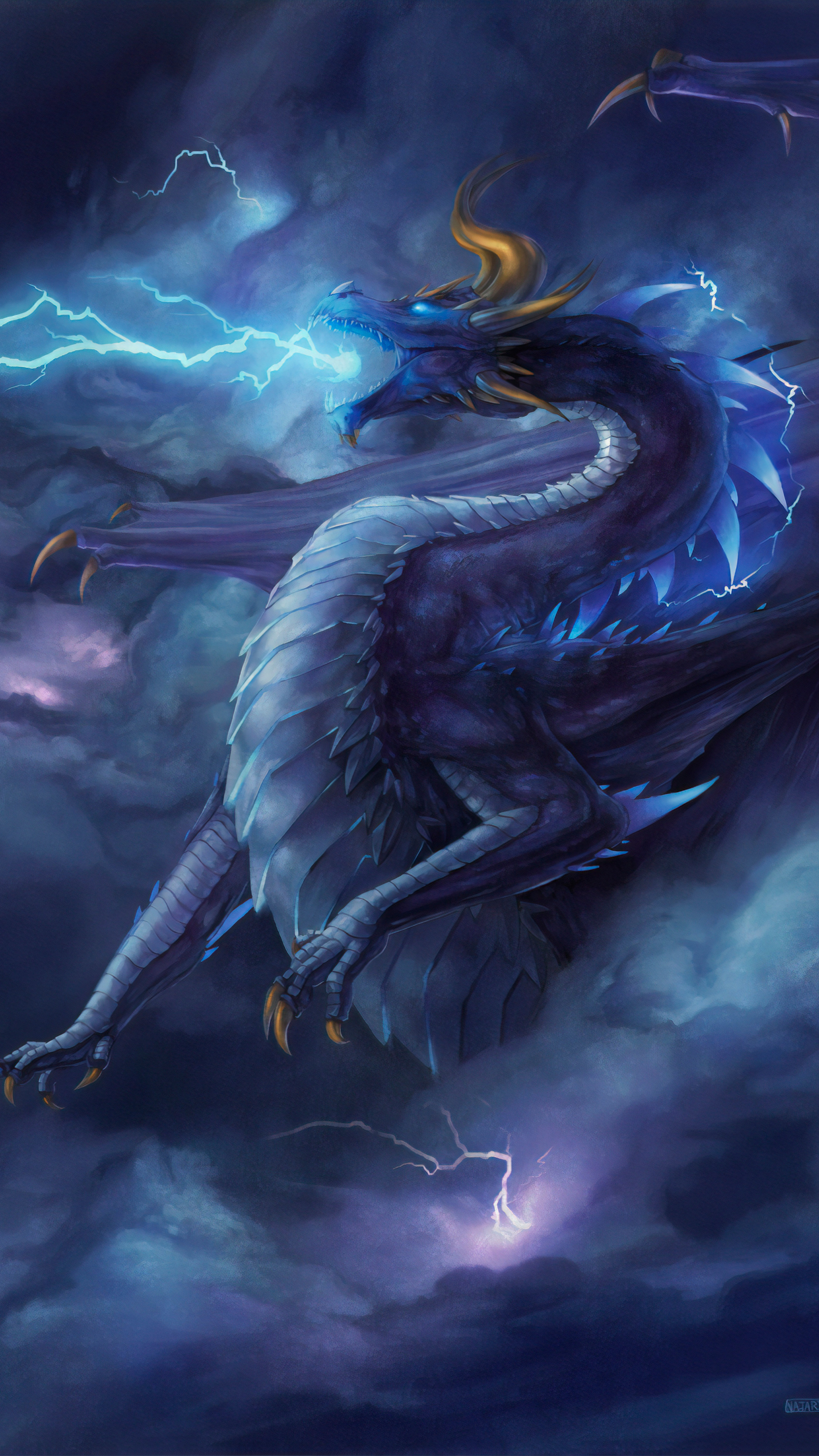 Storm Dragon Sony Xperia X, XZ, Z5 Premium HD 4k Wallpaper, Image, Background, Photo and Picture