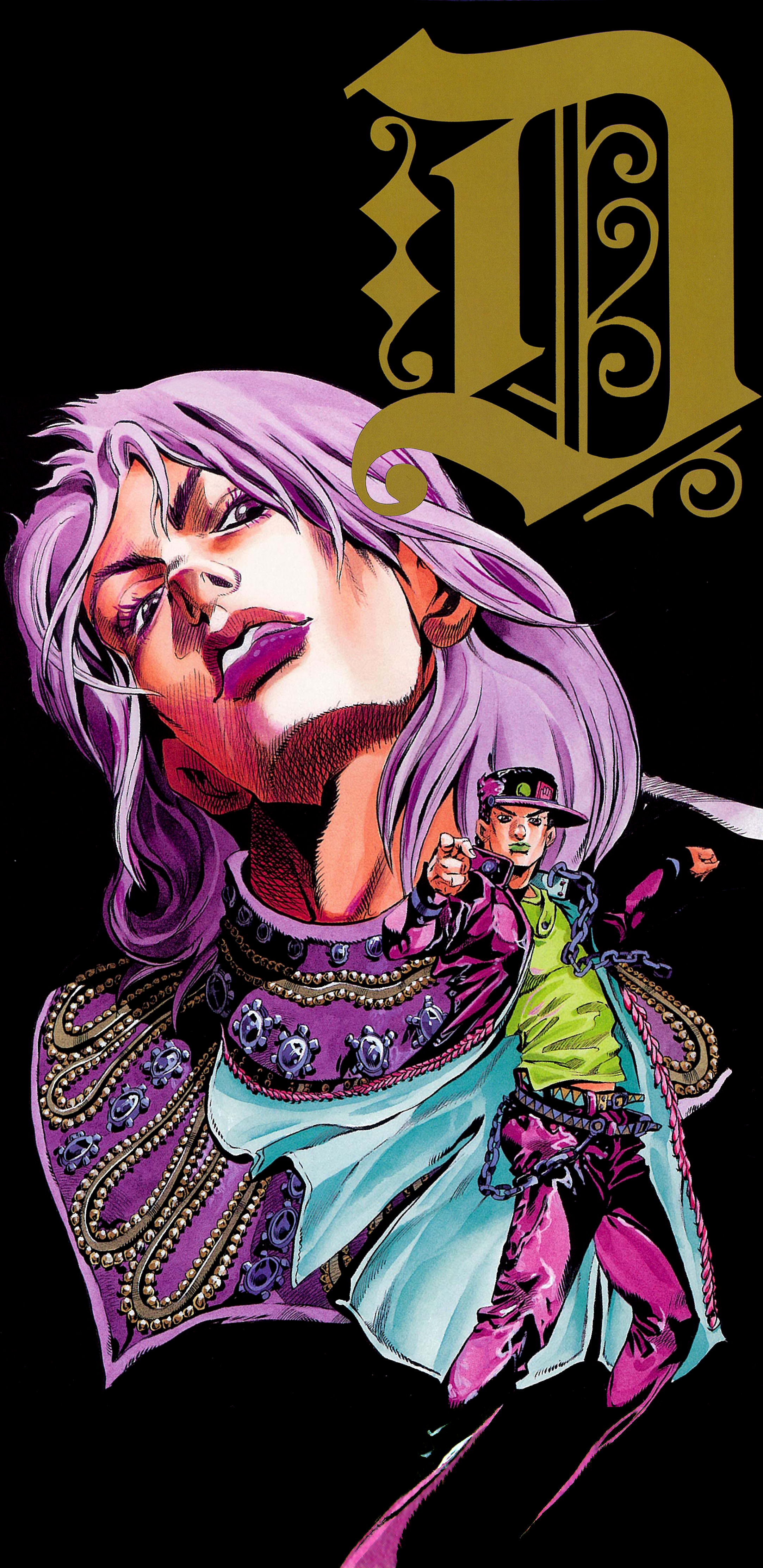 Posting a wallpaper a day until stone ocean is animated day 280: Jotaro and DIO