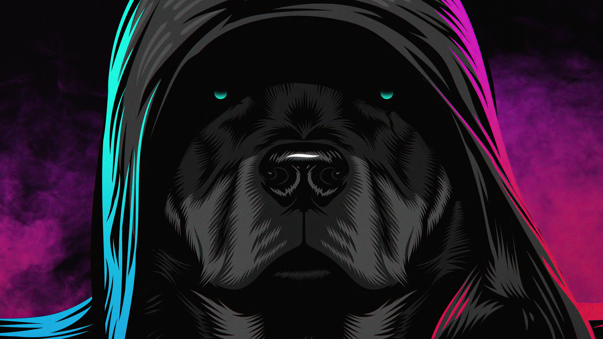 Black Dog Glowing Eyes 4k Laptop Full HD 1080P HD 4k Wallpaper, Image, Background, Photo and Picture