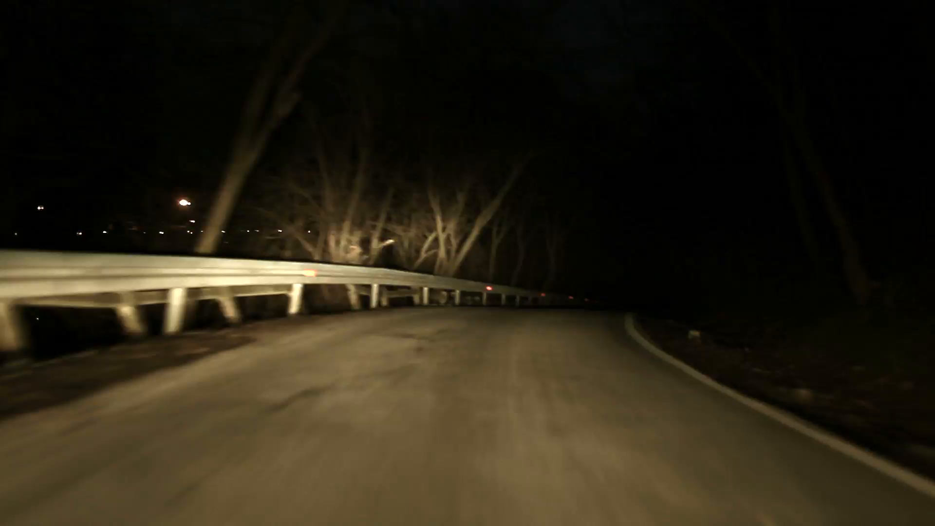 Bumpy Night Driving On Very Dark Road Stock Video Footage On A Dark Road