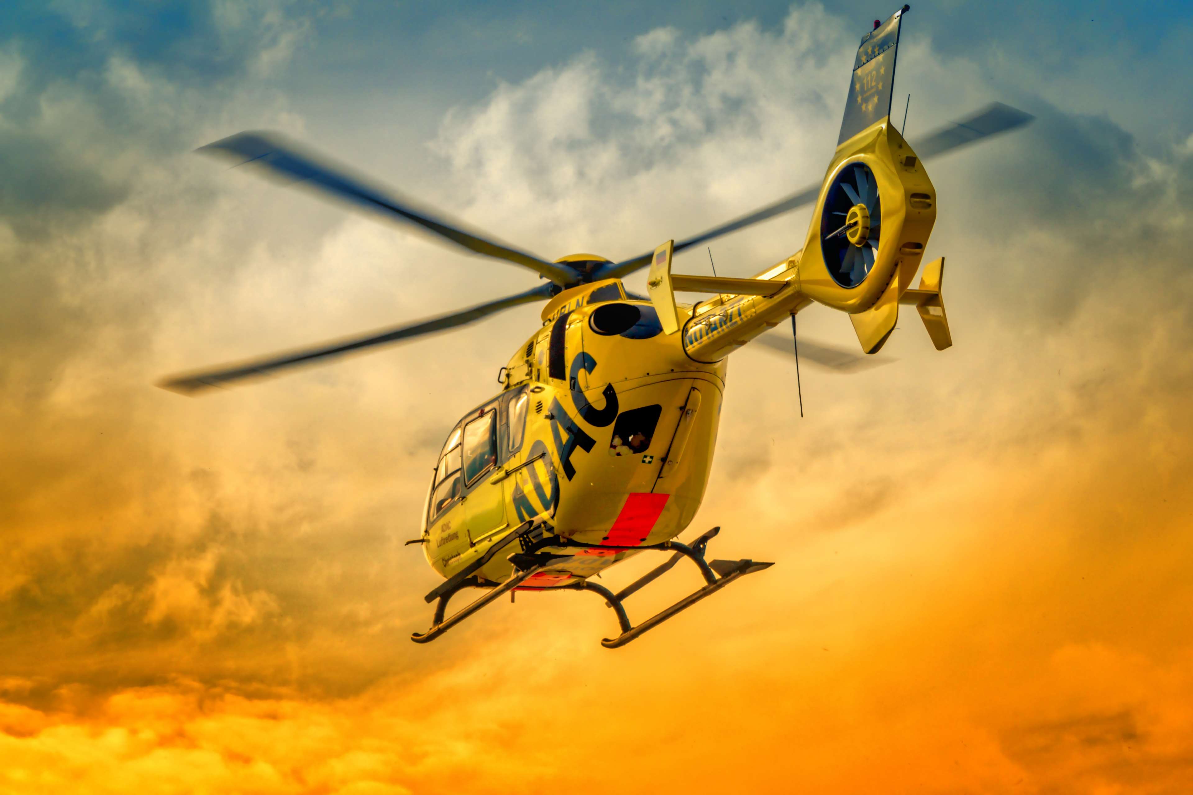 aircraft, chopper, dawn, dusk, flight, helicopter, propeller, sunrise, sunset 4k wallpaper