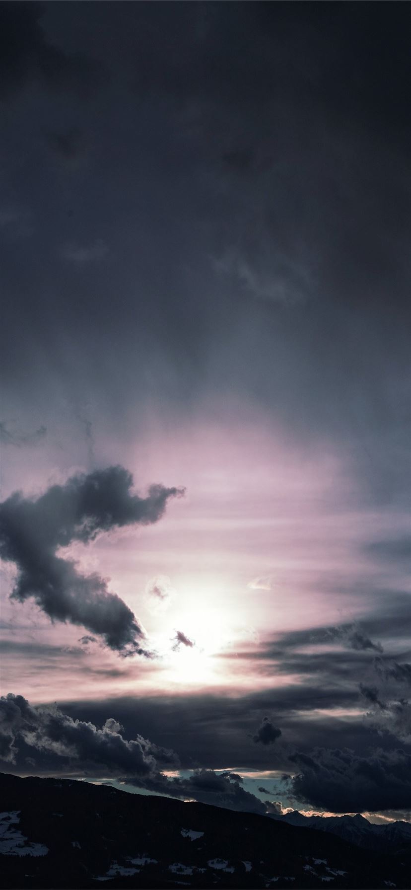 dark clouds sky 5k iPhone 11 Wallpaper Free Download