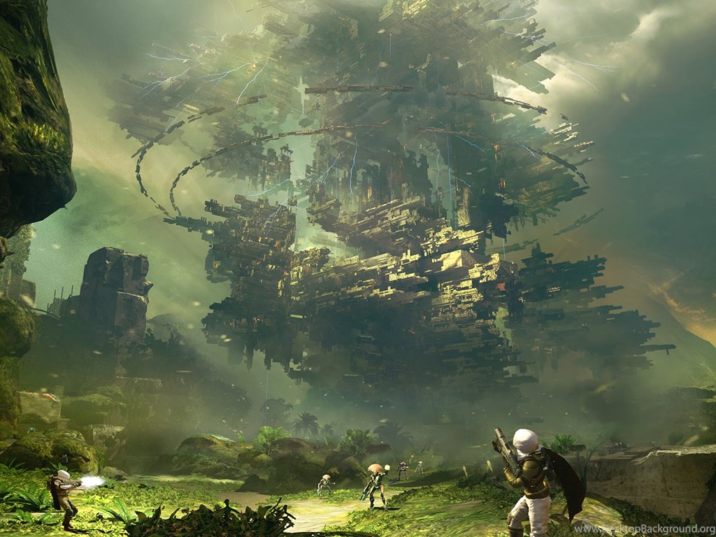 High Resolution Awesome Fantasy Sci Fi Landscape Wallpaper HD 3. Desktop Background