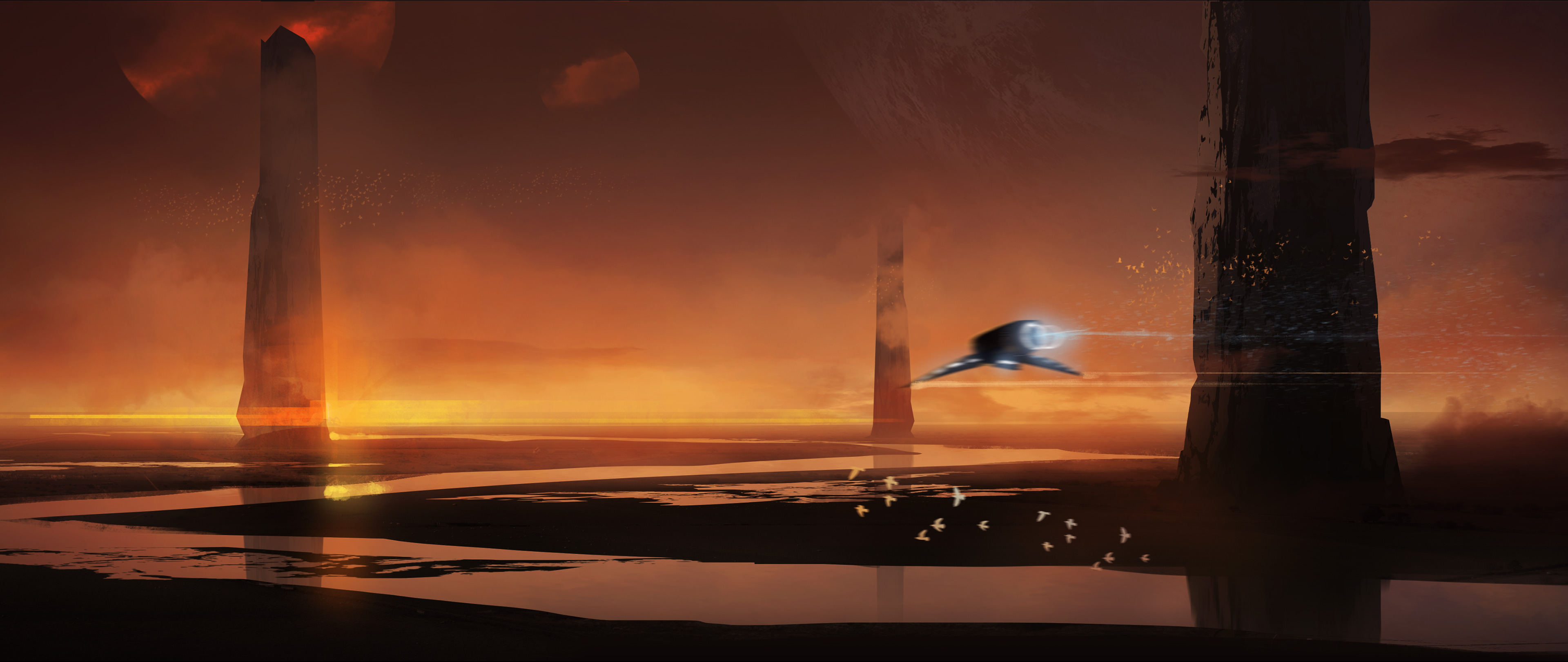 Scifi Landscape Horizon Landscape