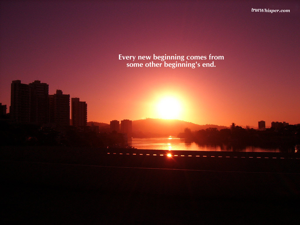Motivational Wallpaper on New Beginning: Every new beginning comes